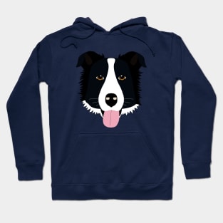 Cute dog Border Collie head Hoodie